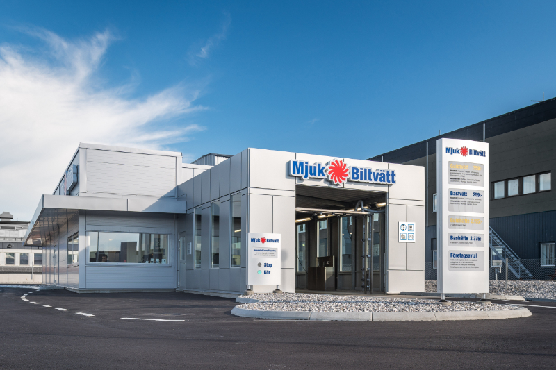 Biltvätt byggnad